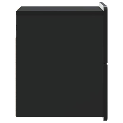 Wall-Mounted Bedside Cabinet 2 pcs Black 33 x 34.5 x 43 cm