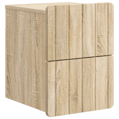 Wall-Mounted Bedside Cabinet Sonoma Oak 33 x 34.5 x 43 cm
