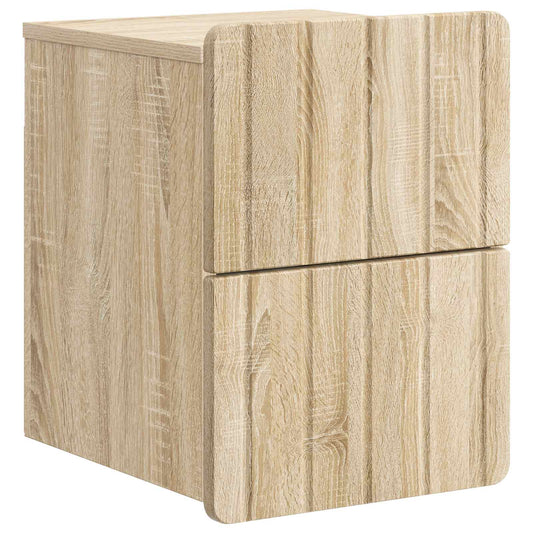 Wall-Mounted Bedside Cabinet Sonoma Oak 33 x 34.5 x 43 cm