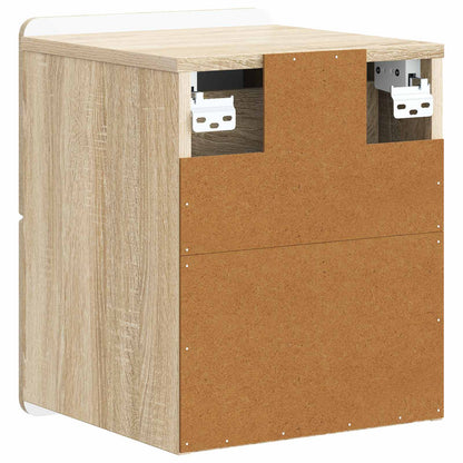Wall-Mounted Bedside Cabinet 2 pcs Sonoma Oak 33 x 34.5 x 43 cm
