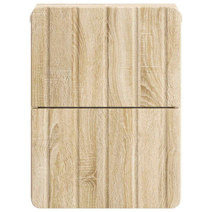 Wall-Mounted Bedside Cabinet 2 pcs Sonoma Oak 33 x 34.5 x 43 cm