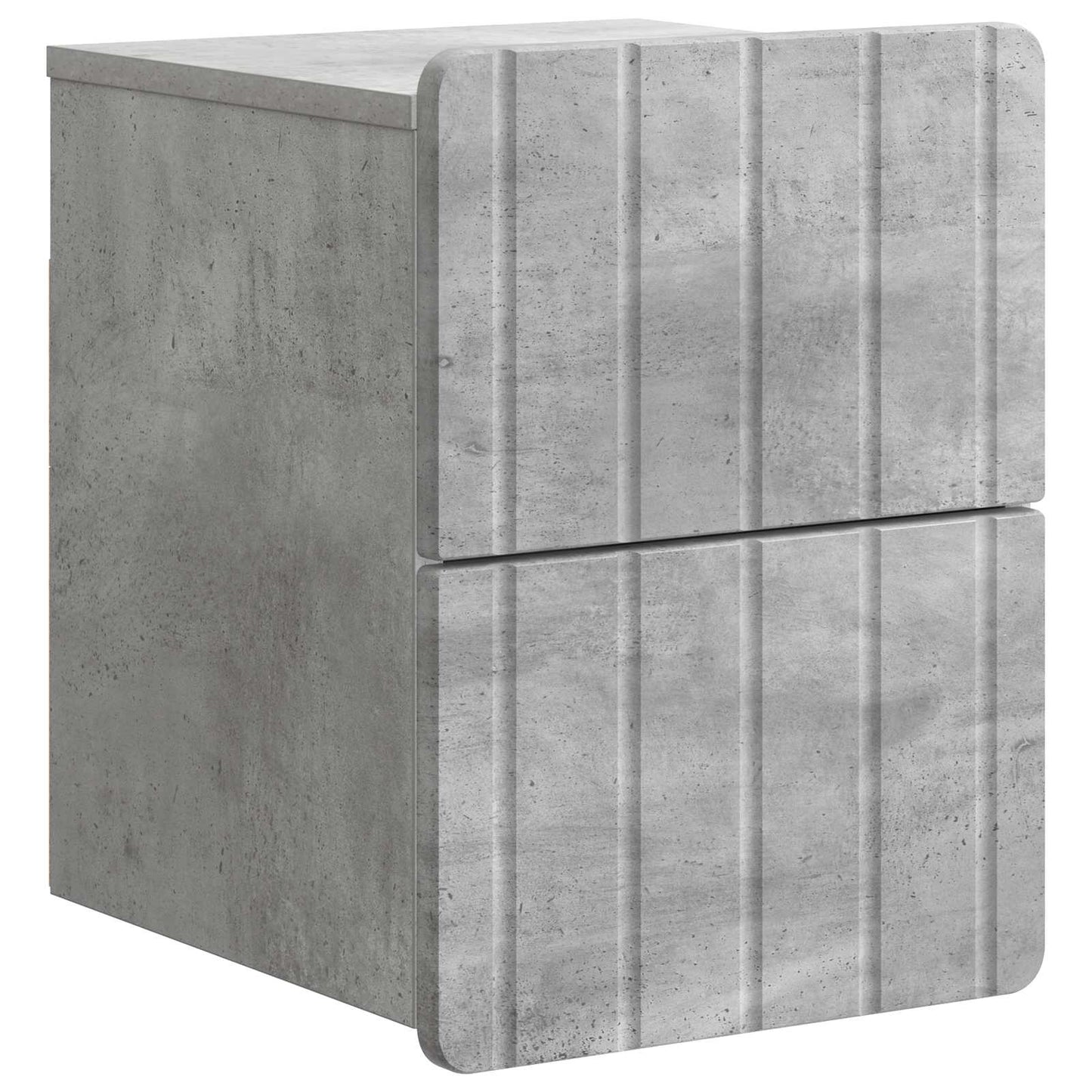 Wall-Mounted Bedside Cabinet with Drawer 2 pcs Concrete Grey