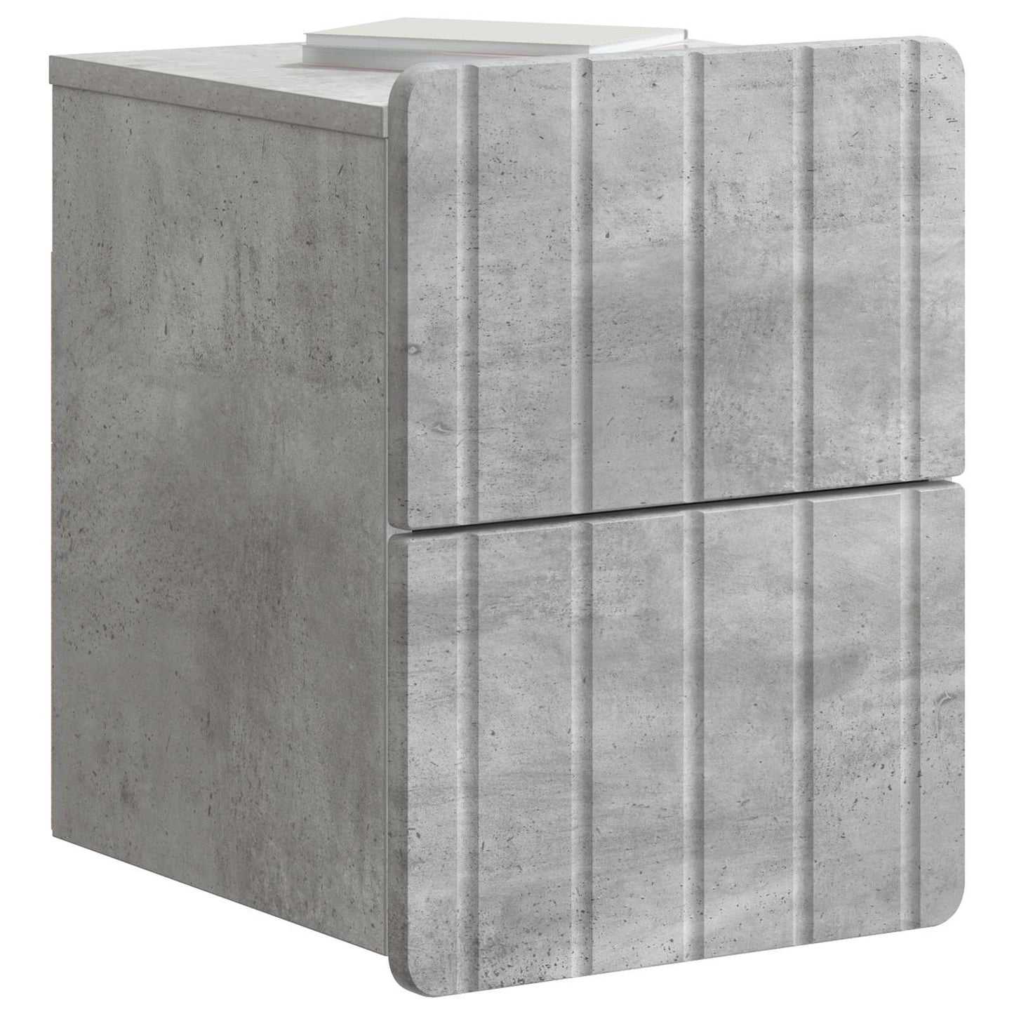 Wall-Mounted Bedside Cabinet with Drawer 2 pcs Concrete Grey