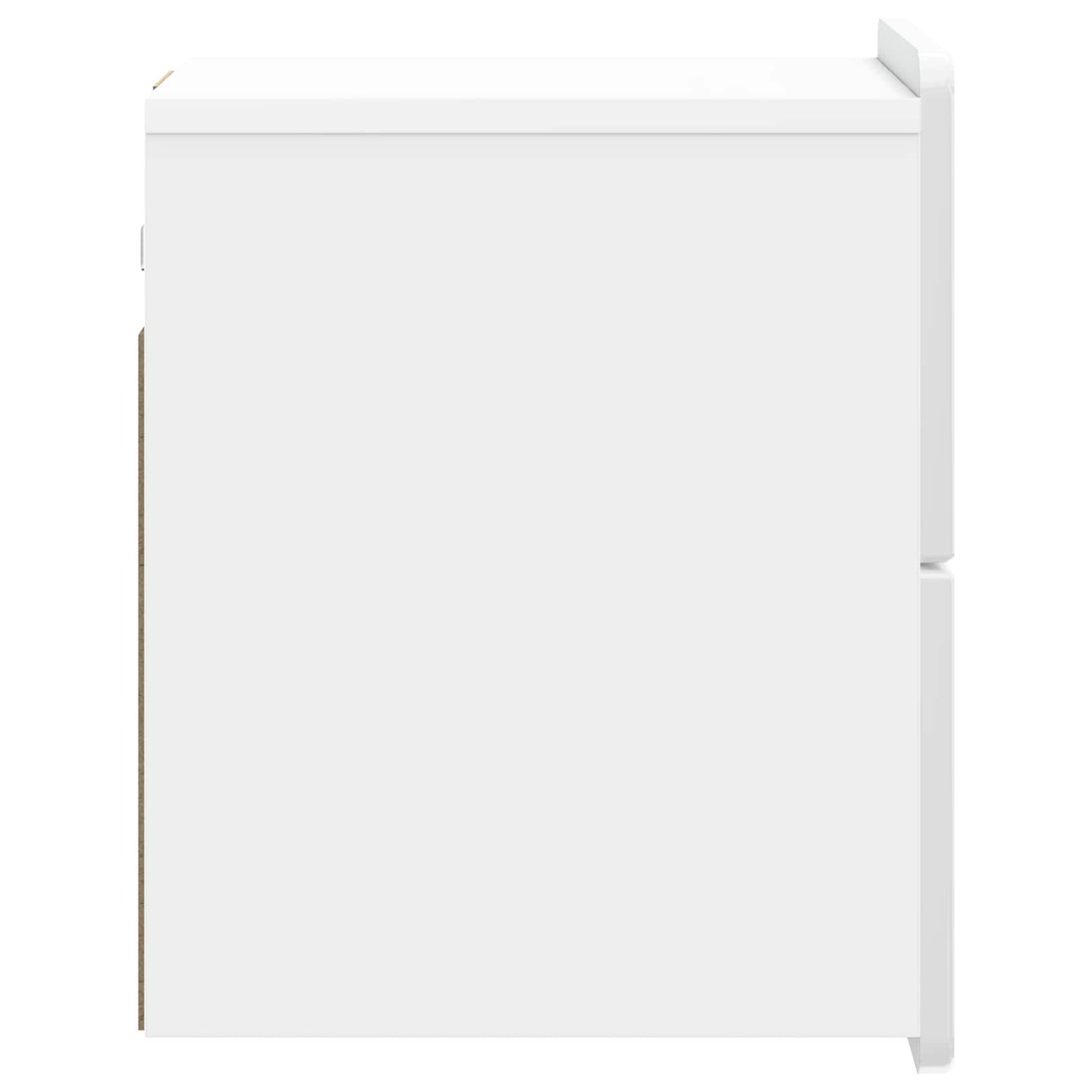 Wall-Mounted Bedside Cabinet High Gloss White 33 x 34.5 x 43 cm