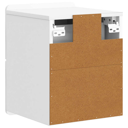 Wall-Mounted Bedside Cabinet with Drawer 2 pcs High Gloss White