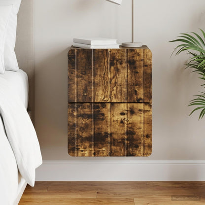 Wall-Mounted Bedside Cabinet Smoked Oak 33 x 34.5 x 43 cm