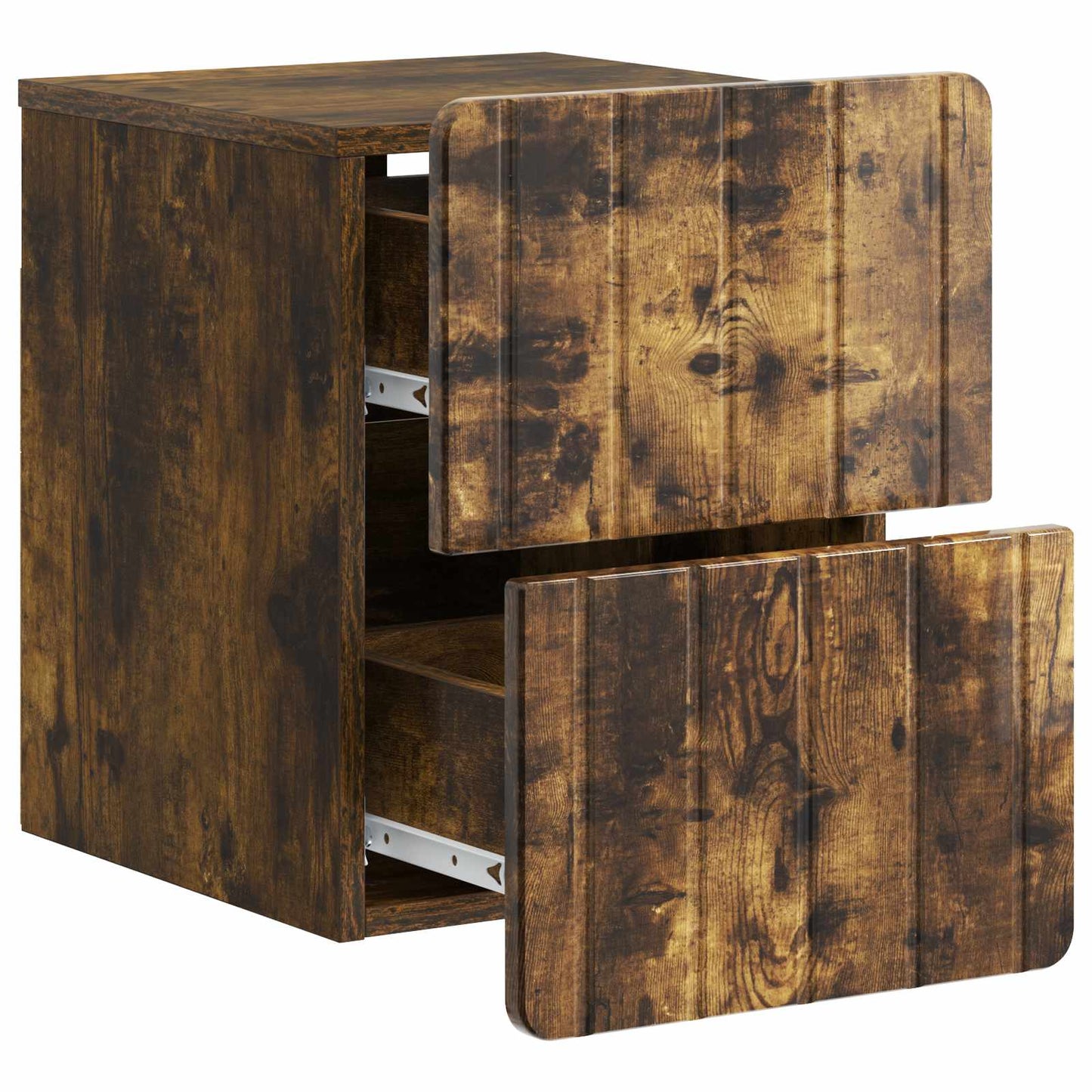 Wall-Mounted Bedside Cabinet Smoked Oak 33 x 34.5 x 43 cm