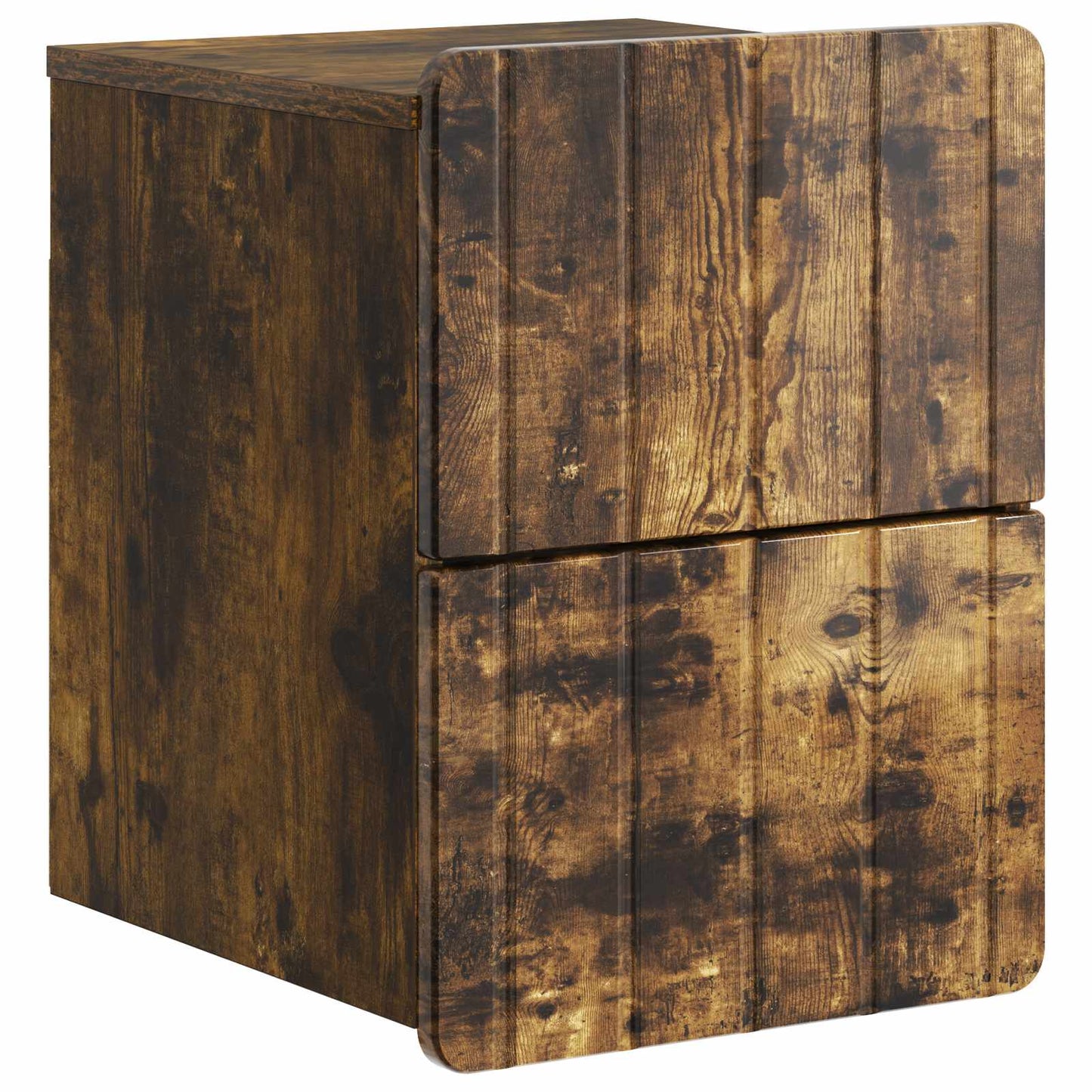 Wall-Mounted Bedside Cabinet 2 pcs Smoked Oak 33 x 34.5 x 43 cm