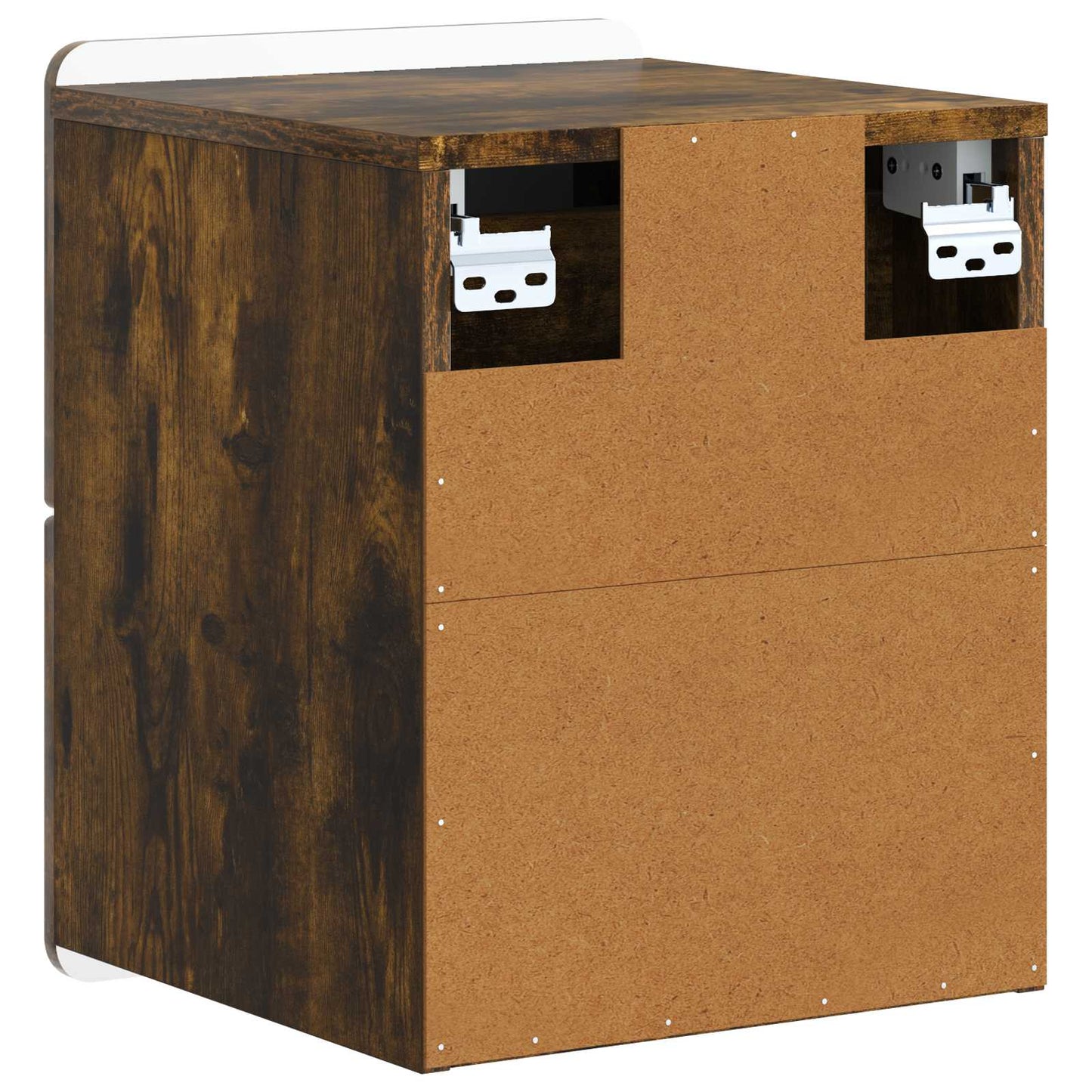 Wall-Mounted Bedside Cabinet 2 pcs Smoked Oak 33 x 34.5 x 43 cm