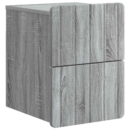 Wall-Mounted Bedside Cabinet Grey Sonoma 33 x 34.5 x 43 cm
