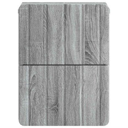 Wall-Mounted Bedside Cabinet Grey Sonoma 33 x 34.5 x 43 cm
