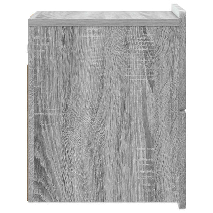 Wall-Mounted Bedside Cabinet Grey Sonoma 33 x 34.5 x 43 cm