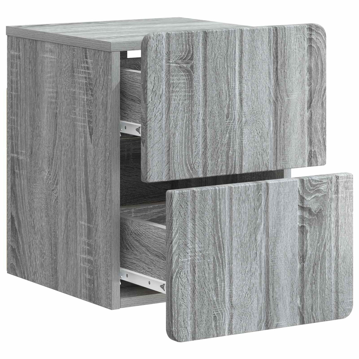 Wall-Mounted Bedside Cabinet 2 pcs Grey Sonoma Engineered Wood