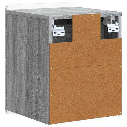 Wall-Mounted Bedside Cabinet 2 pcs Grey Sonoma