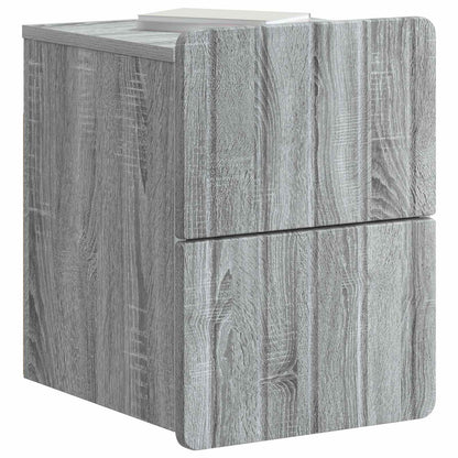 Wall-Mounted Bedside Cabinet 2 pcs Grey Sonoma Engineered Wood