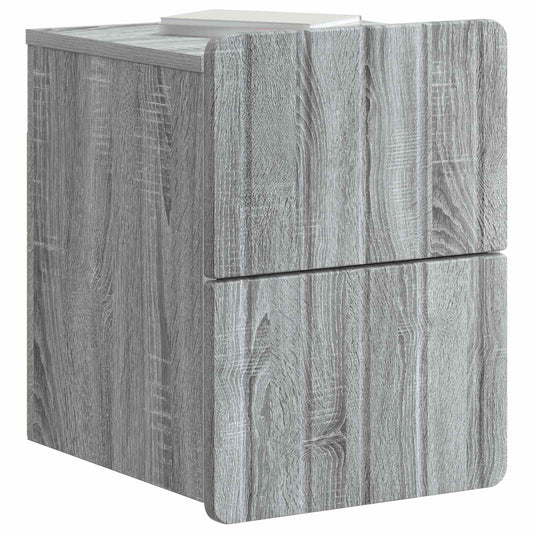 Wall-Mounted Bedside Cabinet 2 pcs Grey Sonoma Engineered Wood