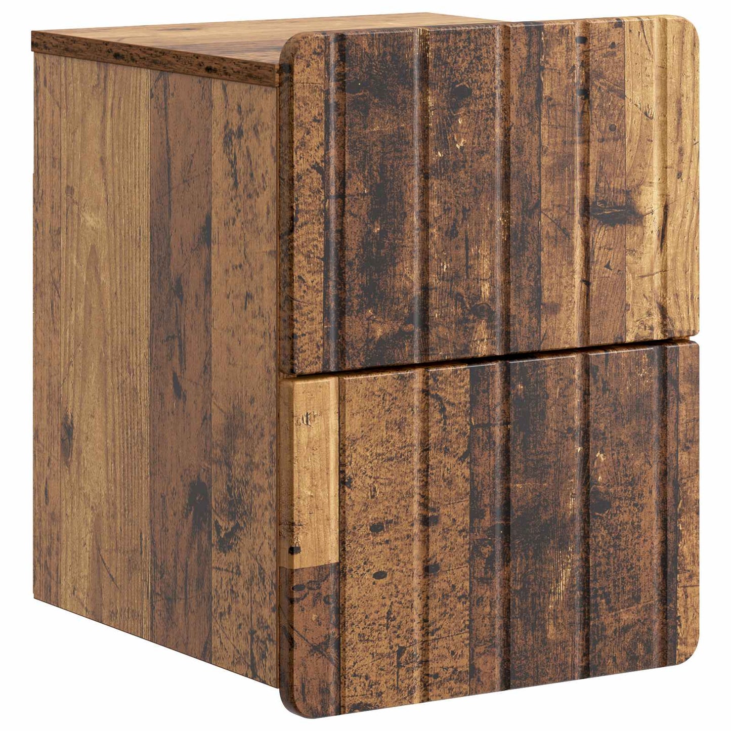 Wall-Mounted Bedside Cabinet 2 pcs Old Wood 33 x 34.5 x 43 cm