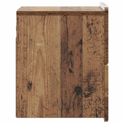 Wall-Mounted Bedside Cabinet 2 pcs Old Wood 33 x 34.5 x 43 cm
