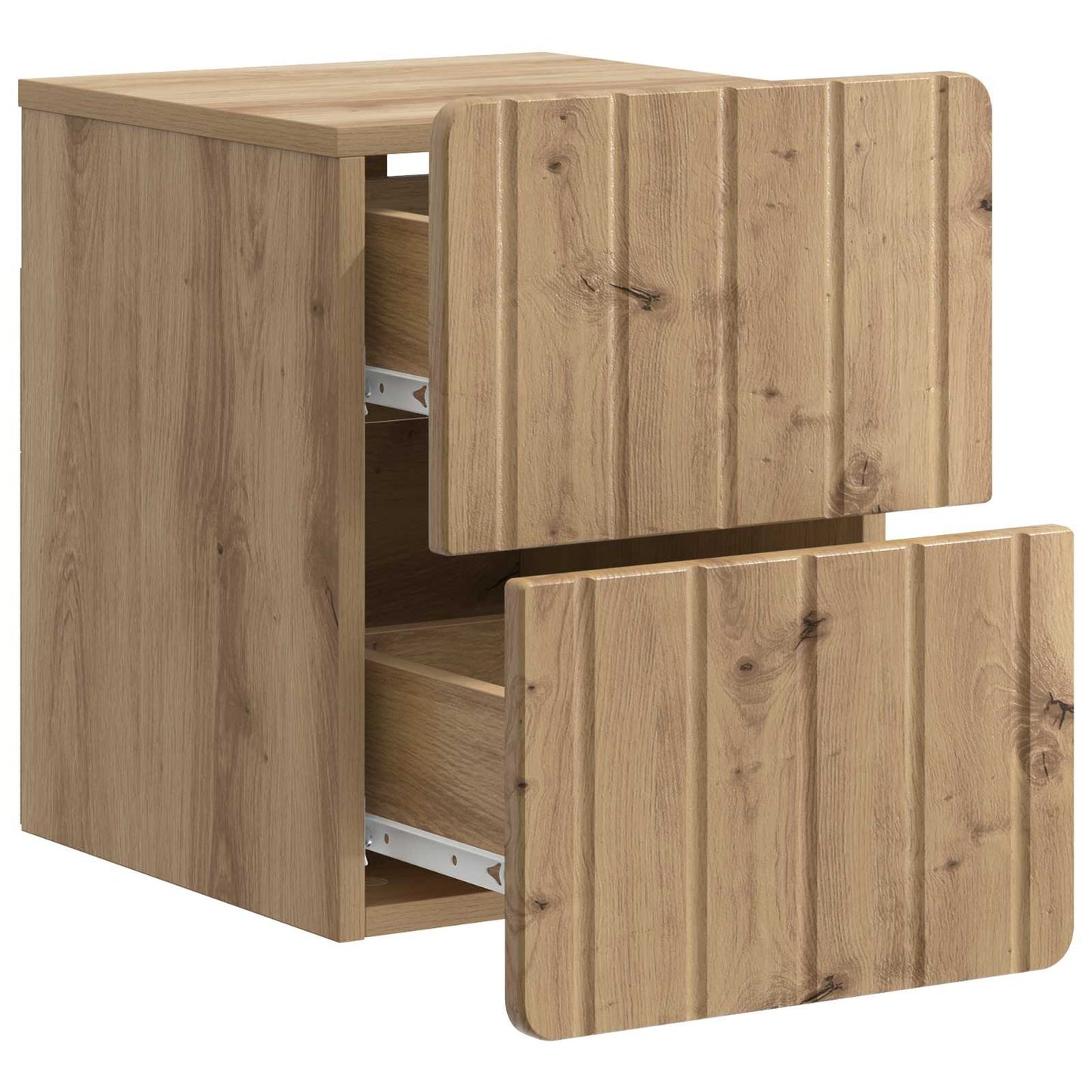 Wall-Mounted Bedside Cabinet Artisan Oak 33 x 34.5 x 43 cm