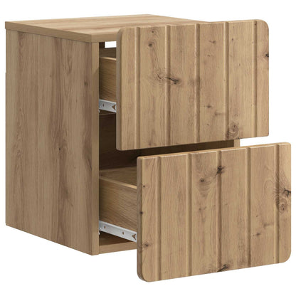 Wall-Mounted Bedside Cabinet Artisan Oak 33 x 34.5 x 43 cm
