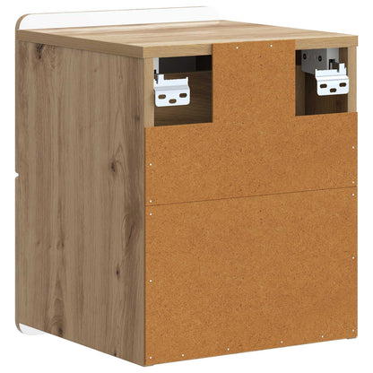 Wall-Mounted Bedside Cabinet Artisan Oak 33 x 34.5 x 43 cm