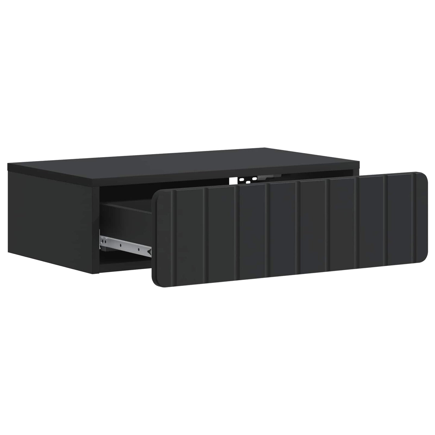 Wall-Mounted Side Table Black 59 x 34.5 x 17 cm Engineered Wood
