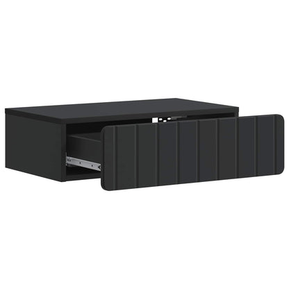 Wall-Mounted Side Table Black 59 x 34.5 x 17 cm Engineered Wood