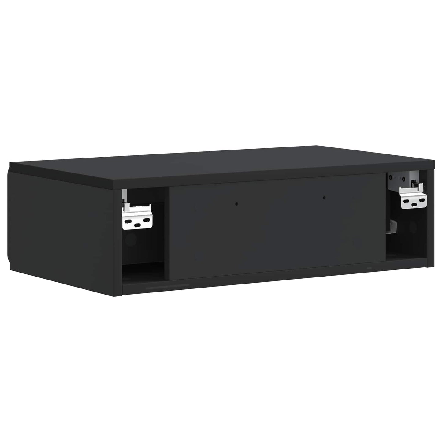 Wall-Mounted Side Table Black 59 x 34.5 x 17 cm Engineered Wood