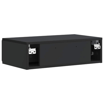 Wall-Mounted Side Table Black 59 x 34.5 x 17 cm Engineered Wood