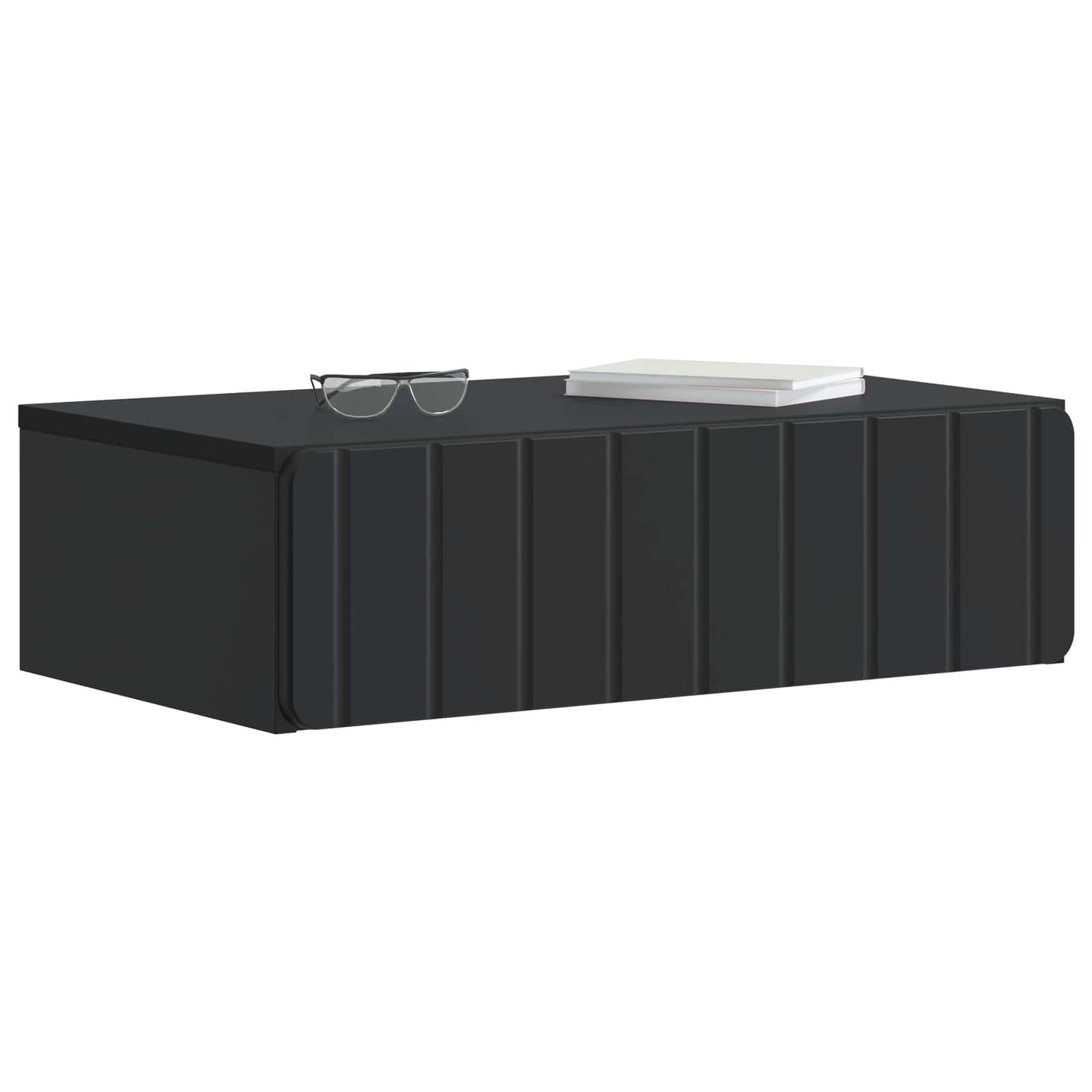 Wall-Mounted Side Table Black 59 x 34.5 x 17 cm Engineered Wood