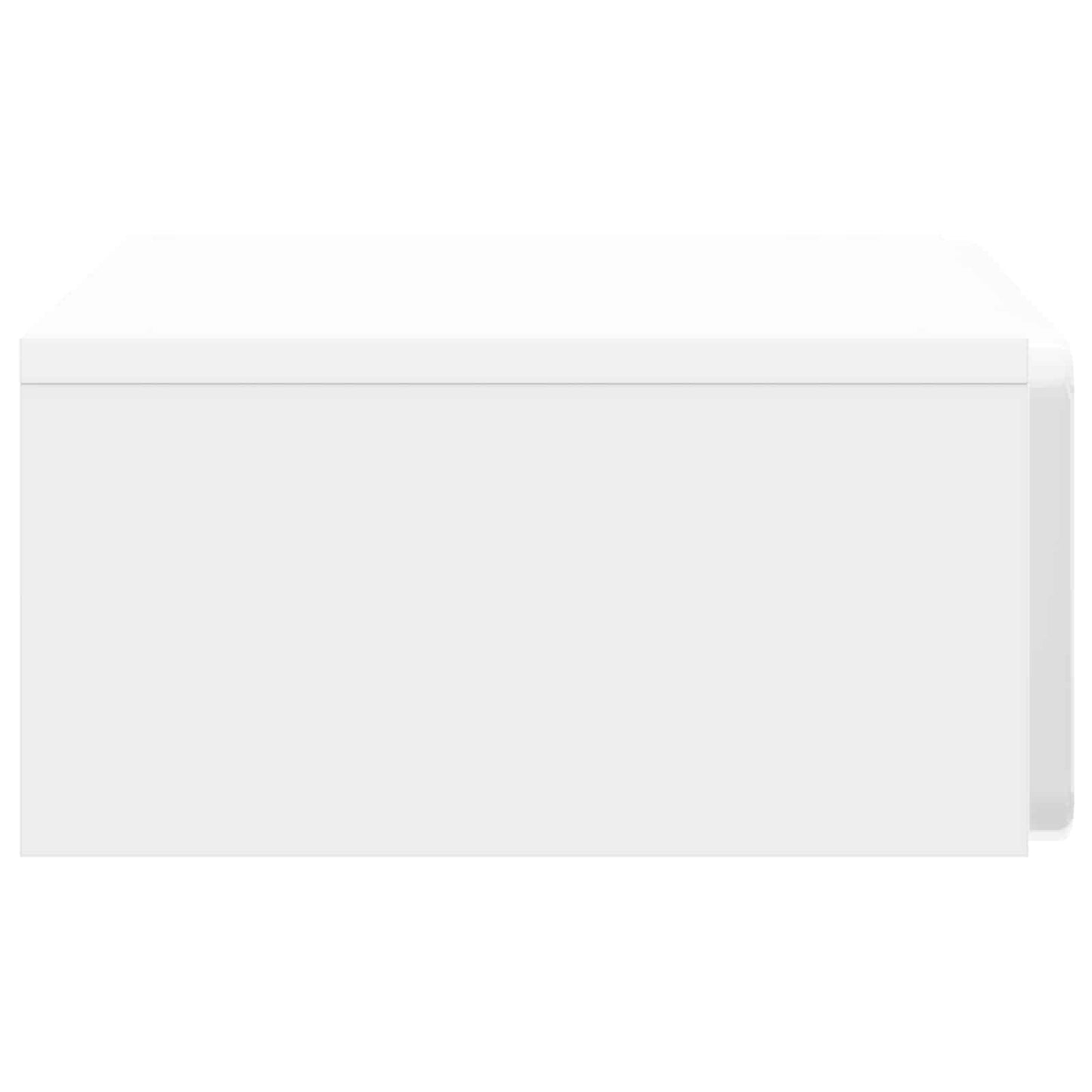 Wall-Mounted Side Table High Gloss White 59 x 34.5 x 17 cm