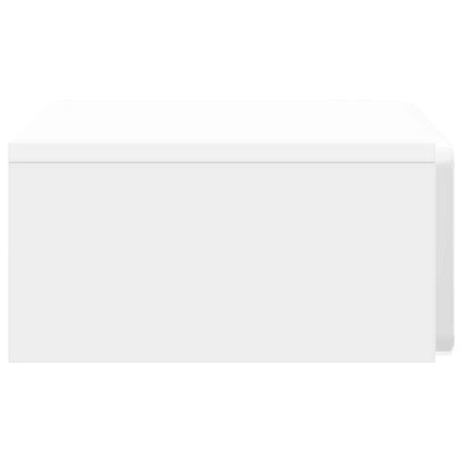 Wall-Mounted Side Table High Gloss White 59 x 34.5 x 17 cm