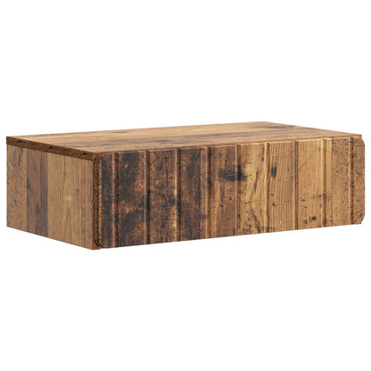 Wall-Mounted Side Table Wall-mounted Old Wood 59 x 34.5 x 17 cm