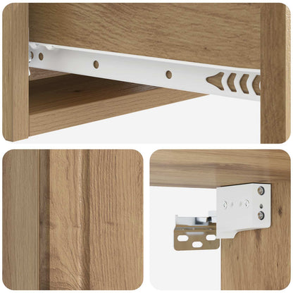 Wall-Mounted Side Table Artisan Oak 59 x 34.5 x 17 cm