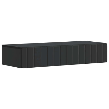 Wall-Mounted Side Table Wall-mounted Black 87.5 x 34.5 x 17 cm