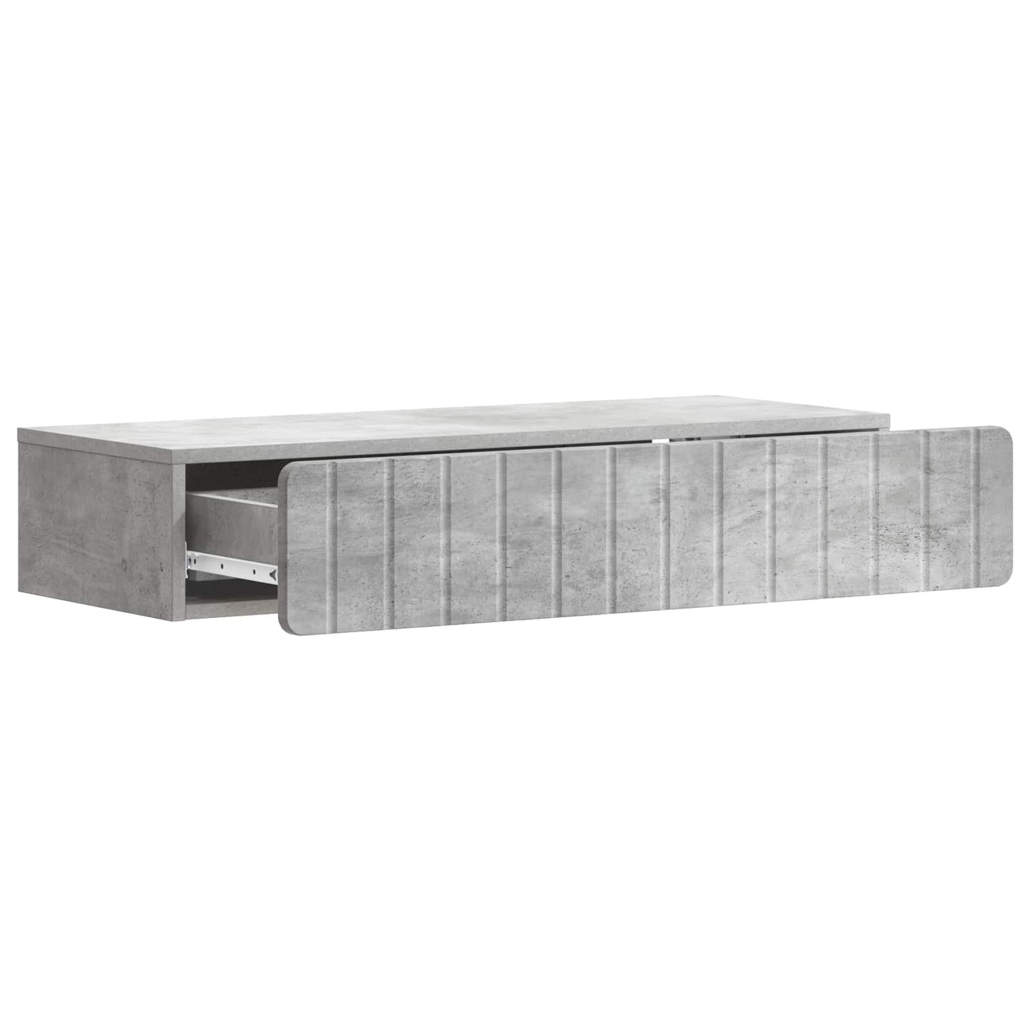 Wall-Mounted Side Table Concrete Grey 87.5 x 34.5 x 17 cm
