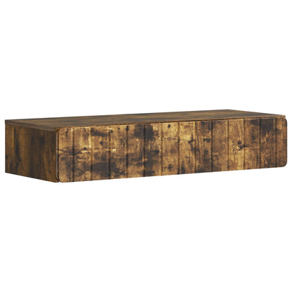 Wall-Mounted Side Table Smoked Oak 87.5 x 34.5 x 17 cm