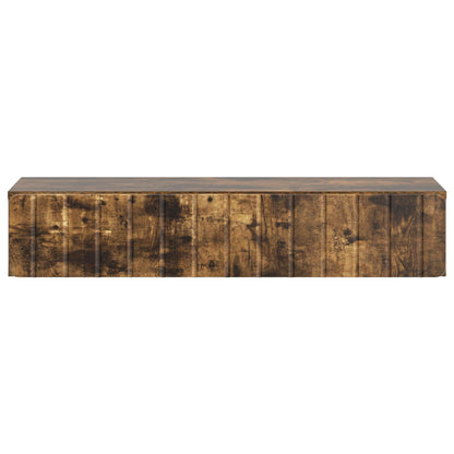 Wall-Mounted Side Table Smoked Oak 87.5 x 34.5 x 17 cm