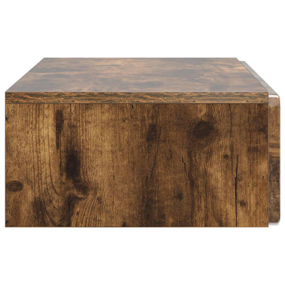 Wall-Mounted Side Table Smoked Oak 87.5 x 34.5 x 17 cm
