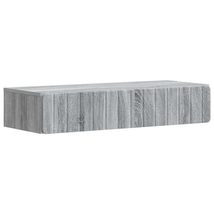 Wall-Mounted Side Table Grey Sonoma 87.5 x 34.5 x 17 cm