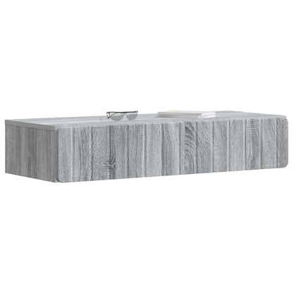 Wall-Mounted Side Table Grey Sonoma 87.5 x 34.5 x 17 cm