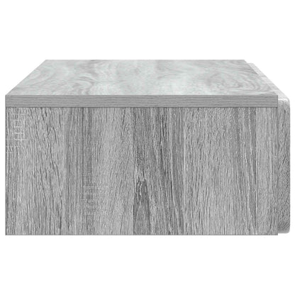 Wall-Mounted Side Table Grey Sonoma 87.5 x 34.5 x 17 cm