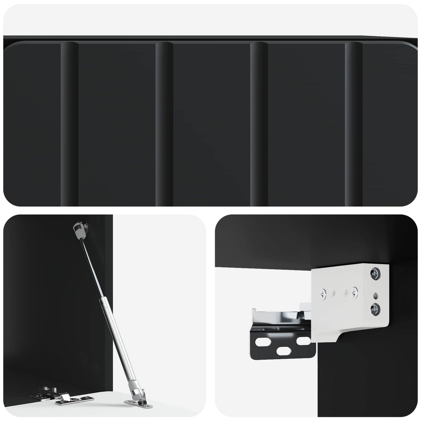 Wall-Mounted TV Cabinet Black 59.5 x 41 x 30 cm Engineered Wood