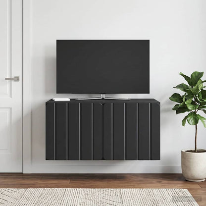Wall-Mounted TV Cabinet 59.5 x 41 x 30 cm Black Engineered Wood