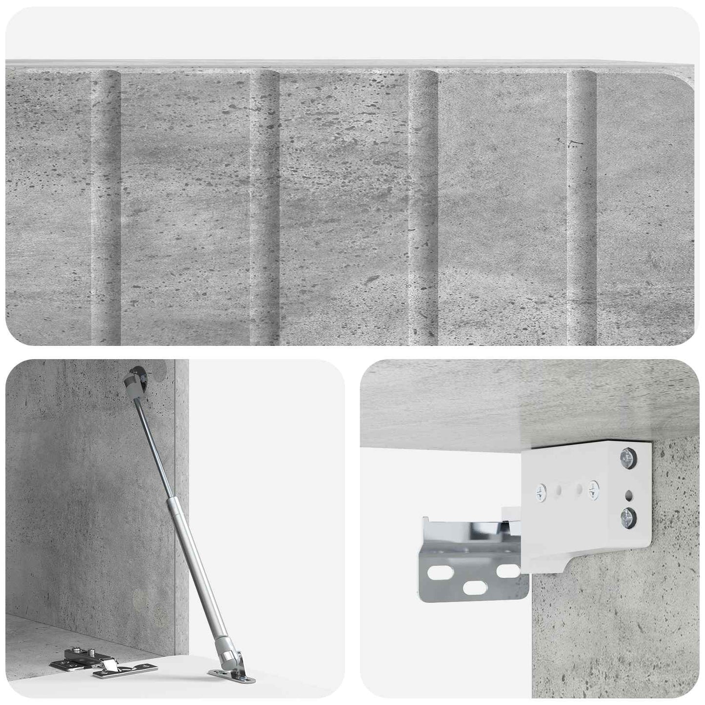 Wall-Mounted TV Cabinet Concrete Grey 59.5 x 41 x 30 cm