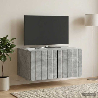 Wall-Mounted TV Cabinet 59.5 x 41 x 30 cm Concrete Grey