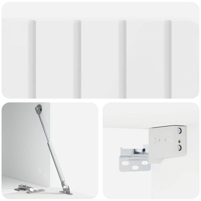 Wall-Mounted TV Cabinet High Gloss White 59.5 x 41 x 30 cm