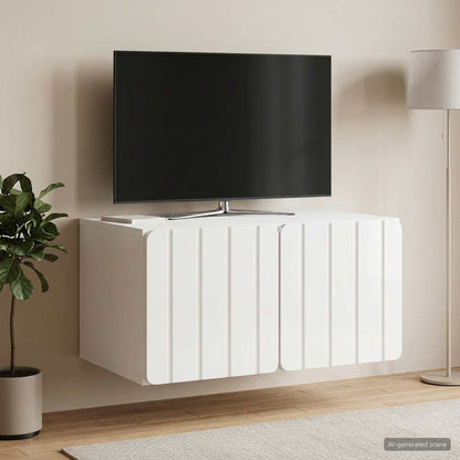 Wall-Mounted TV Cabinet 59.5 x 41 x 30 cm High Gloss White