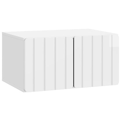 Wall-Mounted TV Cabinet High Gloss White 59.5 x 41 x 30 cm