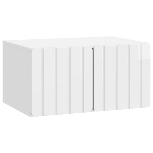 Wall-Mounted TV Cabinet High Gloss White 59.5 x 41 x 30 cm